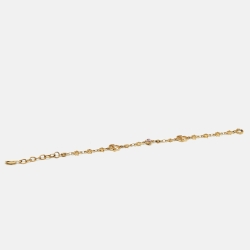 Pre Owned Dior CD Crystal Gold Tone Bracelet