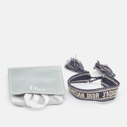 مملوكة مسبقًا Dior J'Adior Woven Fabric Adjustable Tassel Bracelet