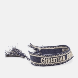 مملوكة مسبقًا Dior J'Adior Woven Fabric Adjustable Tassel Bracelet