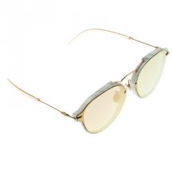 Pre Owned نظارة شمسية ديور سو ريال GBZ0J ذهبية وردية