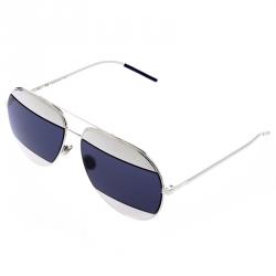 Pre Owned نظارة شمسية ديور أفياتور سبليت 1 010KU فضية/ زرقاء