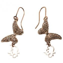 Pre Owned Dior Butterfly Crystal Earrings