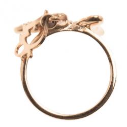 Pre Owned Dior Butterfly Crystal Ring Size 50