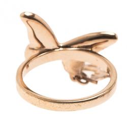 Pre Owned Dior Butterfly Crystal Ring Size 50