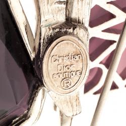 مملوكة مسبقًا Dior Crystal Embellished Silver Tone Brooch