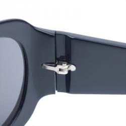Pre Owned Dior Black Swarovski Embellished Oval Sunglasses