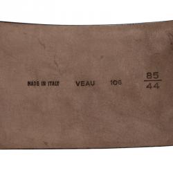 مملوكة مسبقًا Dior Red Leather Logo Embellished Waist Belt 85cm