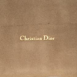 مملوكة مسبقًا Dior Brown Leather Logo Embellished Waist Belt 85cm