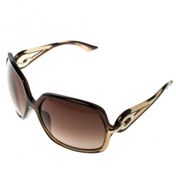 Pre Owned Christian Dior Brown/Brown Gradient 5Y7J6 Dior Volute 1 Square Oversized Sunglasses
