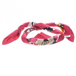 Pre Owned Dior Silhouette Printed Silk La Collection de Christian Dior Scarf