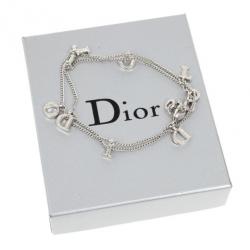 Pre Owned قلادة ديور دلاية حروف بأحجار الراين