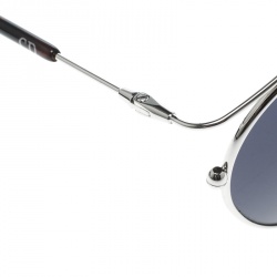 Pre Owned Dior Silver/Blue 8JDKU Dior Origins 1 Oval Sunglasses