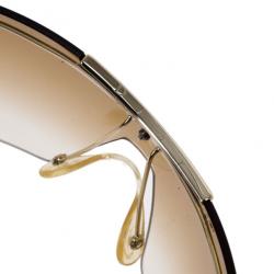 Pre Owned Dior Tortoise Frame Airspeed 1 Shield Sunglasses