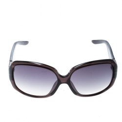 Pre Owned Dior Black Transparent/Black Gradient DIOREVENINGF Oversize Square Sunglasses