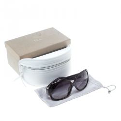 Pre Owned Dior Black Transparent/Black Gradient DIOREVENINGF Oversize Square Sunglasses