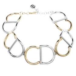 Dior Dual Tone Metal CD Link Choker