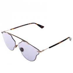 Pre Owned نظارة شمسية ديور مستديرة سو ريال بوب 06JU1 بنفسجية/ ذهبية