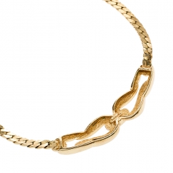 مملوكة مسبقًا شوكر ديور مرصع كريستال ذهبي اللون