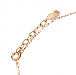 مملوكة مسبقًا قلادة ديور فلاور كريستال وردي ذهبية اللون