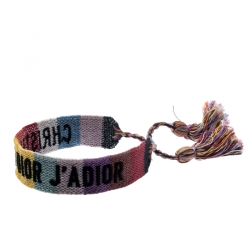 Pre Owned Dior J'Adior Multicolor Woven Bracelet