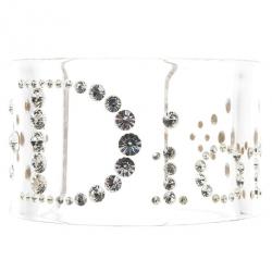مملوكة مسبقًا Christian Dior Vintage Lucite Crystal Clear Bangle 18 CM
