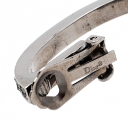 مملوكة مسبقًا أقراط ديور فضية اللون مرصعة كريستال بمشابك