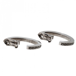 مملوكة مسبقًا أقراط ديور فضية اللون مرصعة كريستال بمشابك