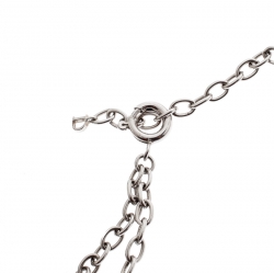 مملوكة مسبقًا Dior Multi Charms Two Tiered Sterling Silver Necklace