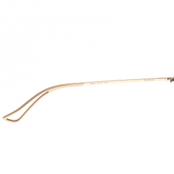 مملوكة مسبقًا Christian Dior Gold/Black Rose Gold Mirrored Dior Metallic Square Sunglasses