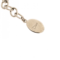 مملوكة مسبقًا Dior Heart Silver Tone Multi Chain Pendant Necklace