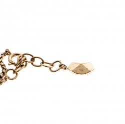 Pre Owned سوار ديور ميس أو ديو أسود بخرز ذهبي اللون