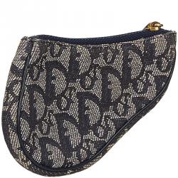 مملوكة مسبقًا حقيبة صغير ديور سادال اوبليك كانفاس رصاصي و أزرق