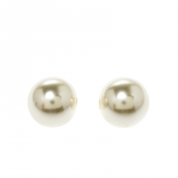 مملوكة مسبقًا Dior Tribales Cream Faux Pearl Gold Tone Stud Earrings