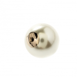 مملوكة مسبقًا Dior Tribales Cream Faux Pearl Gold Tone Stud Earrings