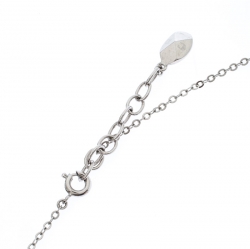 Pre Owned Dior Crystal Accented CD Silver Tone Necklace