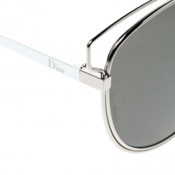 Pre Owned Dior Silver/Black DIOR Sideral 2 JB0SF Cat Eye Sunglasses