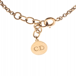 Pre Owned  سوار ديور CD هاف لؤلؤ صناعي ذهبي 