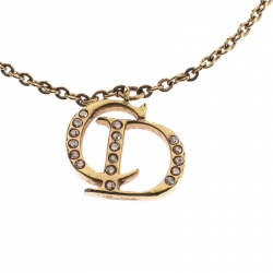 Pre Owned سوار ديور شعار CD كريستال ذهبي