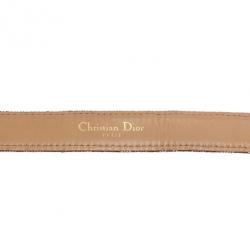 Pre Owned Dior Brown Diorissimo CD Buckle Belt 80CM