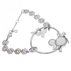 Pre Owned سوار ديور دلاية عصفور مرصع كريستال فضية