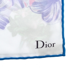 Pre Owned Dior Multicolor Flora And Fauna Printed Silk Scarf