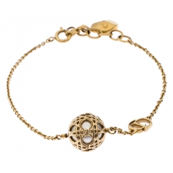 Pre Owned سوار ديور سكريت كاناغ مرصع لؤلؤ صناعي ذهبي اللون