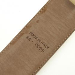 مملوكة مسبقًا Christian Dior Cream Patent Diorissimo Belt 