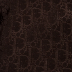 مملوكة مسبقًا Dior Brown Oblique Monogram Silk Square Scarf