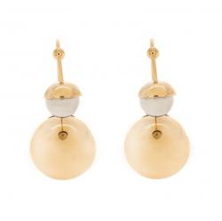 مملوكة مسبقًا قلادة ديور لؤلؤ فضي ميتاليك ثنائية اللون