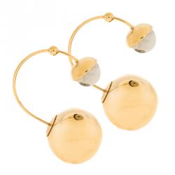 مملوكة مسبقًا قلادة ديور لؤلؤ فضي ميتاليك ثنائية اللون