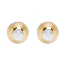 مملوكة مسبقًا Dior Tribales Two Tone Stud Earrings
