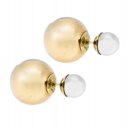 مملوكة مسبقًا Dior Tribales Two Tone Stud Earrings