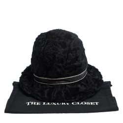 مملوكة مسبقًا قبعة ديور فينتدج أستراكان فرو وجلد