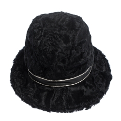 مملوكة مسب قًا قبعة ديور فينتدج أستراكان فرو وجلد